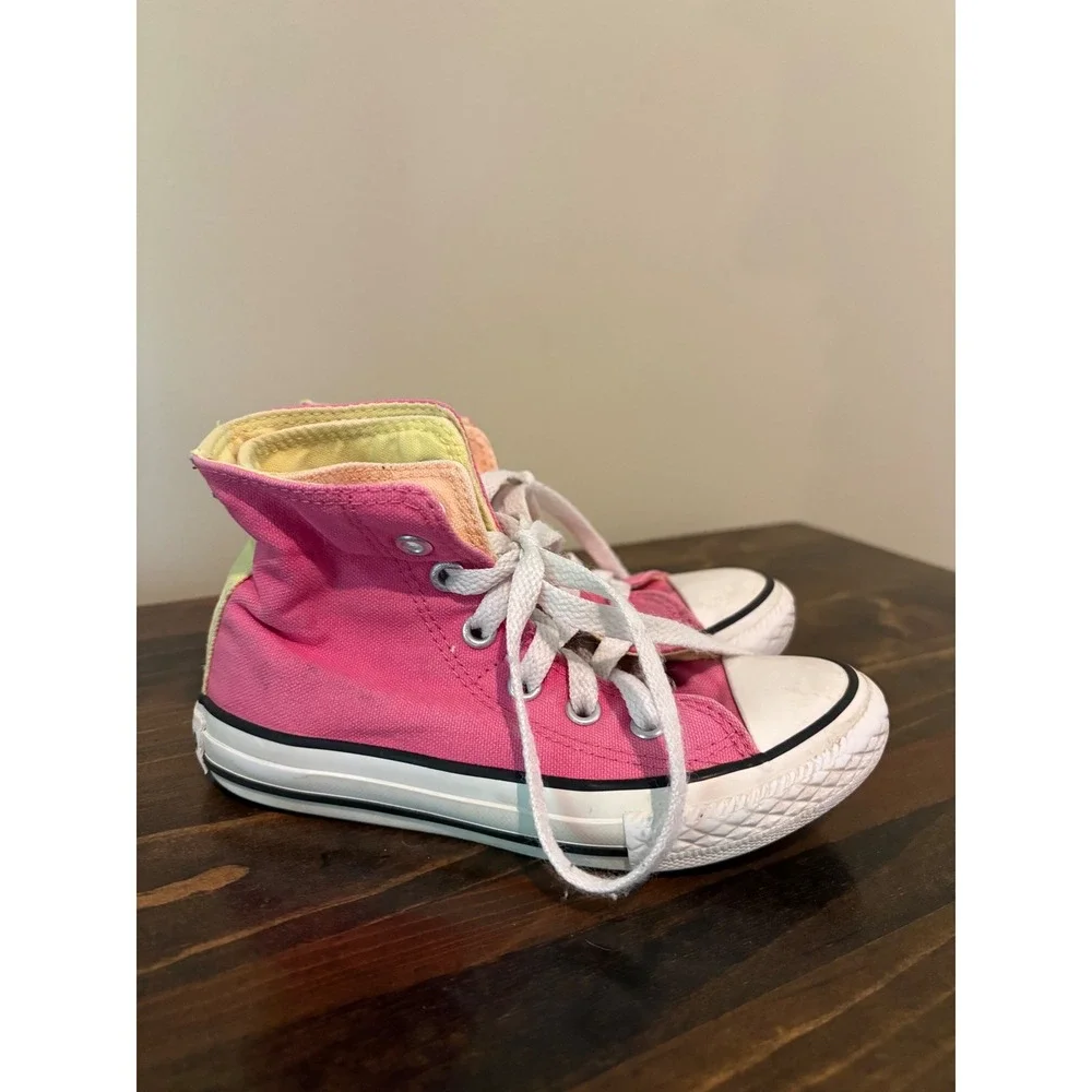 Converse Chuck Taylor All Star Hi‎ Pink Girls Sneakers Youth Size 11 GUC